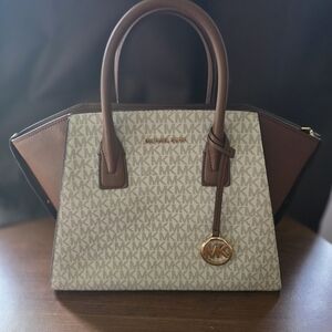 Michael Kors Tan and Brown Satchel